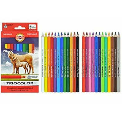KOH-I-NOOR Dreieckige Buntstifte 3144 Triocolor 24 Stück