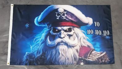 Fahne Flagge Frohe Weihnachten Piraten Santa Yohohoho - 90 x 150 cm