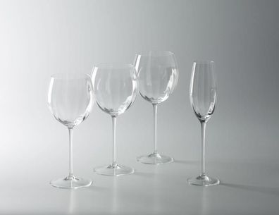 6 er Set von Lambert Gatsby Champagner Kristallglas, klar, Optik, H 26 cm, D 6 cm