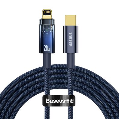 Baseus Explorer Series Kabel USB Typ C - Lightning 20W 2m blau (CATS000103)