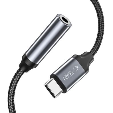 Tech-Protect UltraBoost USB-C / 3,5-mm-Miniklinken-Adapter – Schwarz