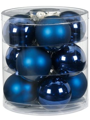 Weihnachtskugeln 12 Stk 8cm Midnight Blue