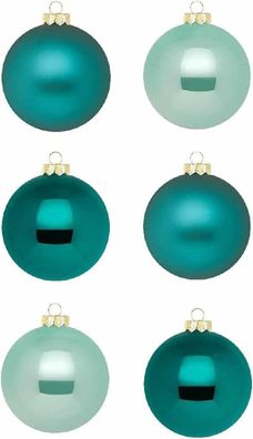 Weihnachtskugeln 30 Stk 6cm Green Emerald Inge-Glas