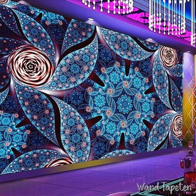 Vlies Fototapete Wandtapete Wandbilder Blumenmuster Farbenfrohe 4104