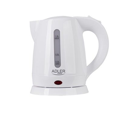 Adler AD 1272 Wasserkocher 1 L mit 360°-Sockel, 1600 W - Weiß