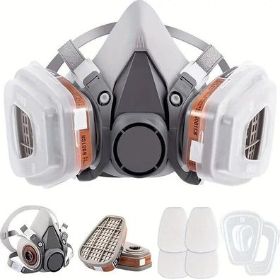 3M Atemschutz Halbmaske Gasmaske 6200 Staubmaske Lackiermaske Mit Wechselfiltern