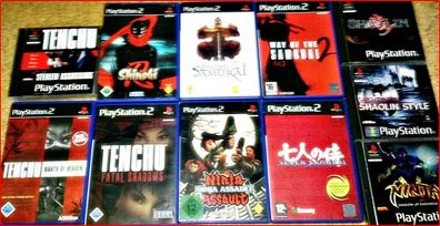 PS2/ PSX/ PS3 Samurai/ NINJA GAMES: Shauolin, TENCHU, WU-TANG, Shinobi * Auswahl*