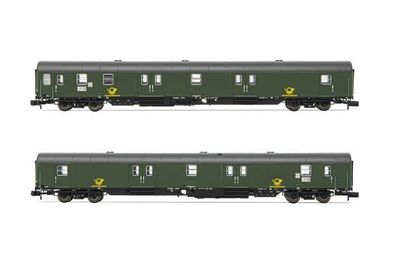 Arnold HN4417 DBP, 2-tlg. Set 4-achs. Postwagen Post-m Spur N