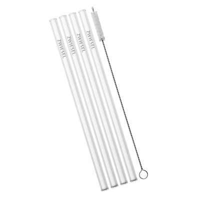 Schott Zwiesel 6 Stück a 1 KAR Glastrinkhalm 210MM 121514 + Geschenk