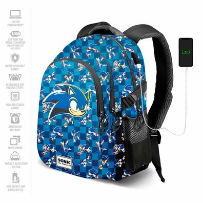 Sonic the Hedgehog Plus Action-Rucksack 44cm