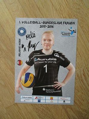 Volleyball Bundesliga VT Aurubis Hamburg Melanie Horn - handsigniertes Autogramm!!!