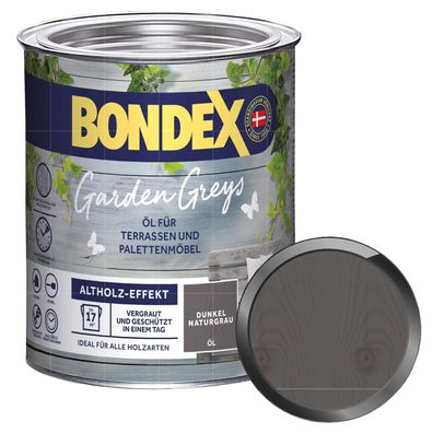 BONDEX GARDEN GREYS OEL 0.75 LTR Holzöl Aussen Holzpflege Offenporig