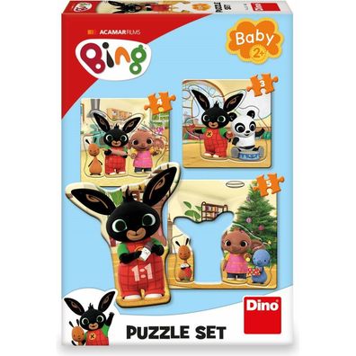 DINO Baby-Puzzle Bing und Freunde 3in1 (3,4,5 Teile)