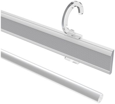 Interdeco Paneelwagen Weiß Easyclip 16-20 mm Ø mit Klettband kürzbar, 4 Stück