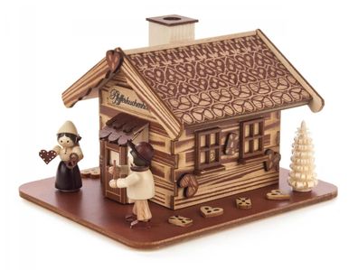 Räucherhaus Pfefferkuchenhaus"" mit Hänsel und Gretel HxBxT 12x10x16cm NEU