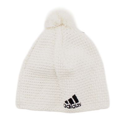 Adidas Crochet Beanie Bommel-Mütze Winter-Mütze Damen Herren Fleece-Mütze