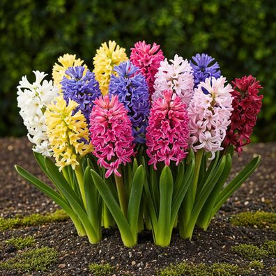 Exotenherz Blumenzwiebel - Hyazinthe Hyacinth Farb-Mix (10 Stück) Durchmesser 14-15cm