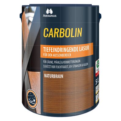 Avenarius Carbolin 5 LTR Naturbraun Holzschutzmittel UV-Schutz teerölfrei