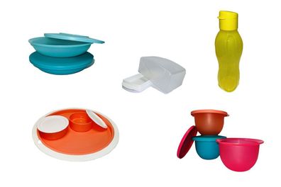 Tupperware Set Bundle Schüssel Organizer Frischhaltedosen Trinkflasche 5 Produkte