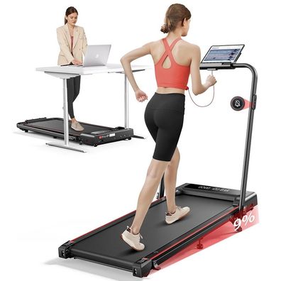 Toputure 4-in-1 Treadmill - 12km/h, 9% Incline, Foldable, 2.5 HP, Remote, LED