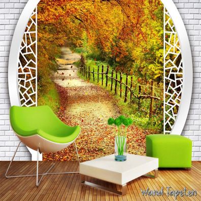 Vlies Fototapete Wandtapete Wandbilder 3D Landschafts Ländlicher Szenerie 4121