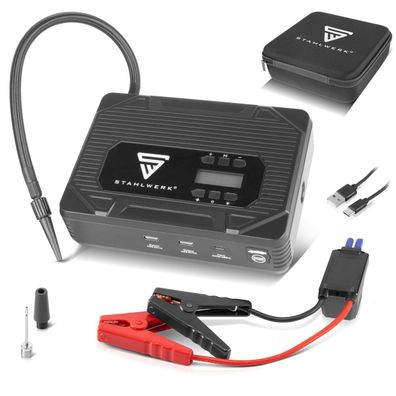 Stahlwerk PB-1400 ST Powerbank Starthilfe 400 A 14.000 mAh Benzin- Dieselmotoren