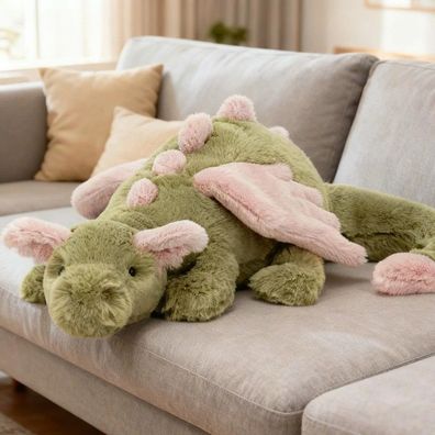 2025 Hot 50cm Matcha & Purple Dragon Keychain Plush Toy - Cute Holiday Gift