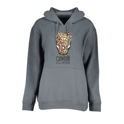 Cavalli Class Gray Cotton Women Sweater