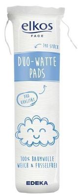 Elkos Duo-Wattepads Kosmetikpads, 140 Stück