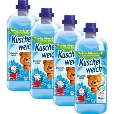 Kuschelweich Frischer Sommerwind Weichspüler 4x1 l