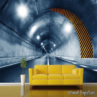 Vlies Fototapete Wandtapete Wandbilder Wandbild mit Zeittunnel Einfahrt 4128