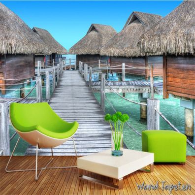 Vlies Fototapete Wandtapete Wandbilder 3D-Wandmalerei mit Strandurlaub 4130