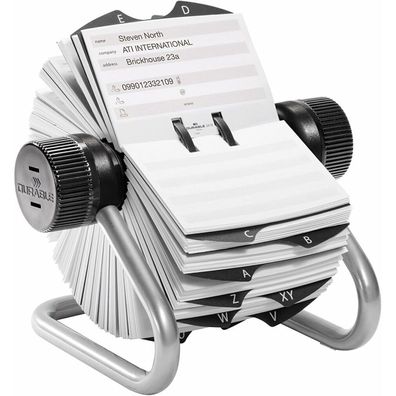 Durable Telefon-/Adress-Rollkartei Telindex silber
