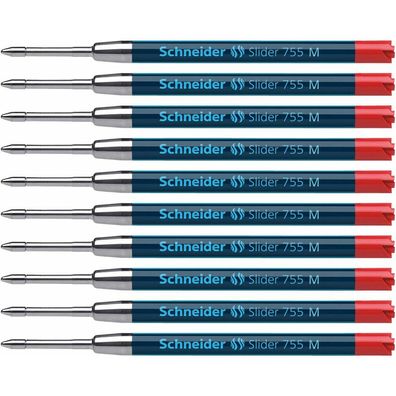 10 Schneider Slider 755 Kugelschreiberminen M rot