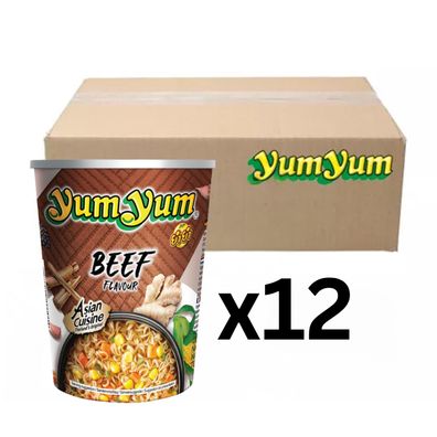 12er-Pack Yum Yum Instantnudeln Rind CUP 70g