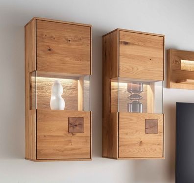 Hängevitrine links 43x104cm 'Monza' Wildeiche geölt