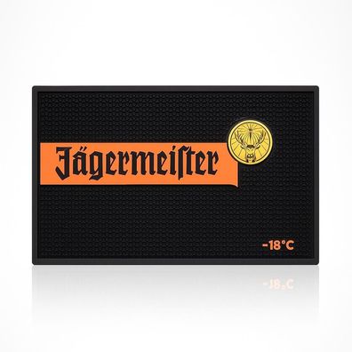 Jägermeister Barmatte – 45 × 30 cm – Große rutschfeste Silikon-Barunterlage mit