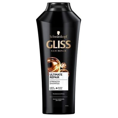 Schwarzkopf Gliss Kur Ultimate Repair Shampoo, 400 ml - Intensivpflege für stark