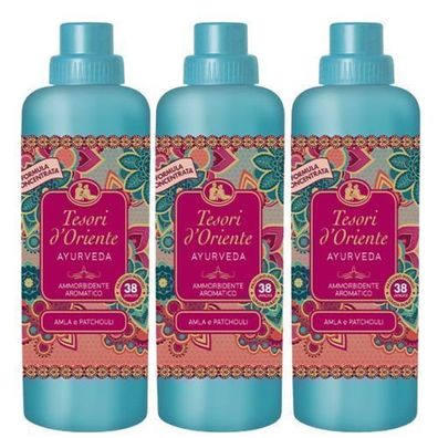 Tesori d'Oriente Ayurveda Weichspüler 3x 760 ml - Italienische Pflege für Kleidung