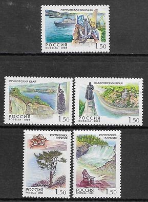 Russland gestempelt Michel-Nummer 682-686