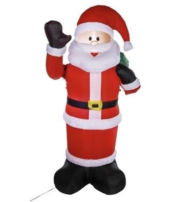 Aufblasbarer Weihnachtsmann 180cm beweglicher Arm mit 9 LED