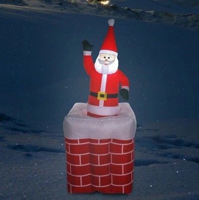 Aufblasbarer Weihnachtsmann a. 75 x 75 x 180cm Auf - und Abbewegung mit 4 LED