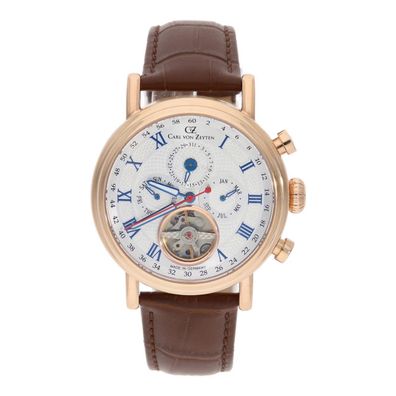 Carl von Zeyten Diersburg Uhr CVZ0088RWHS Automatik, Edelstahl, Leder, Ltd. Edition