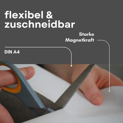 2 Stück Magnetfolie anisotrop 0,7 mm DIN A4 – flexibel zuschneidbar, hohe Haftkraft,