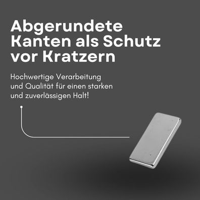 50 Stück Neodym Magnet 25mm x 8mm x 2mm - N42 Supermagnet - Quadermagnete - Hohe Haft