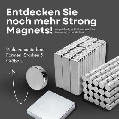 100 Stück Neodym Magnet 15mm x 15mm x 3mm - N42 Supermagnet - Quadermagnete - Hohe Ha