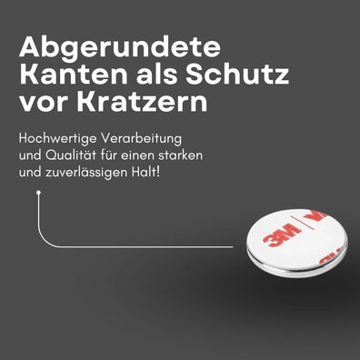 50 Stück 3M selbstklebend Scheibenmagnet Ø 10mm x 1,5mm Haftkraft 1 Kg