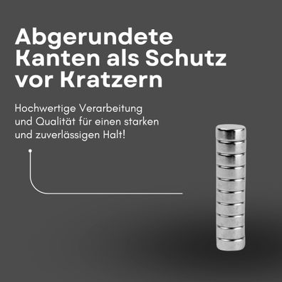 50 Stück Neodym Magnet Ø 10mm x 4mm - Starker Scheibenmagnet - N38 Supermagnet - Hohe