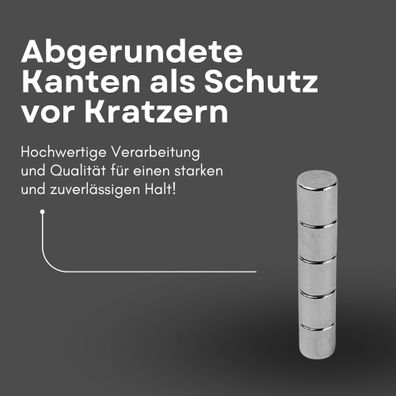 500 Stück Neodym Magnet Ø 8mm x 8mm - Starker Scheibenmagnet - N38 Supermagnet - Hohe