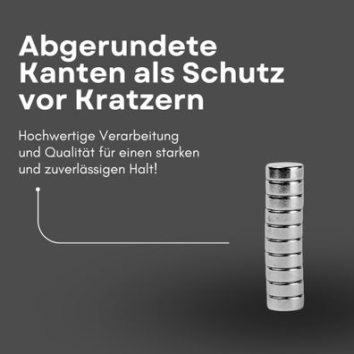 500 Stück Neodym Magnet Ø 8mm x 4mm - Starker Scheibenmagnet - N38 Supermagnet - Hohe